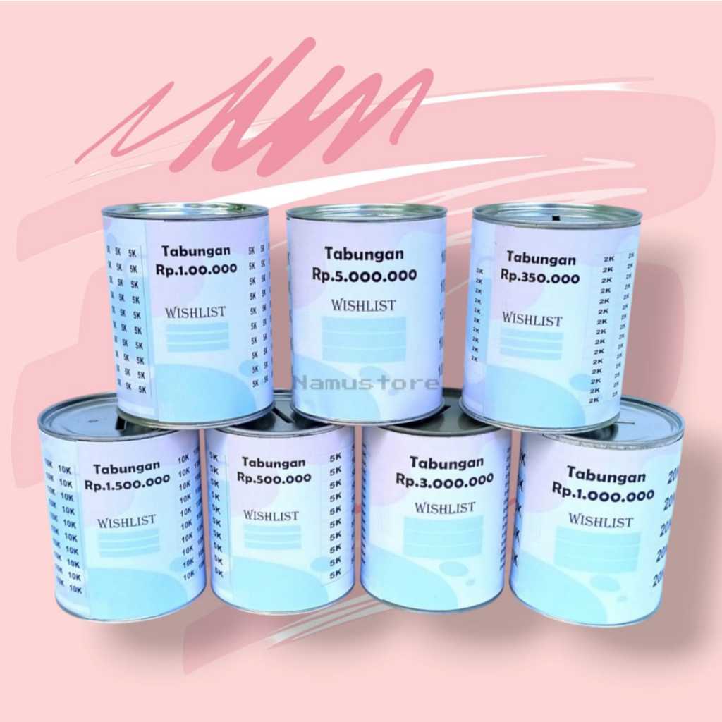 ( VIRALL MURAH) CELENGAN TARGET KECIL MURAH / celengan nabung ukuran kecil / celengan target 500 k/ 