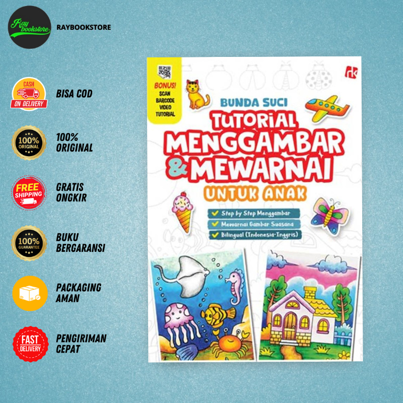 Buku Tutorial Menggambar & Mewarnai untuk Anak - Bunda Suci - Agro