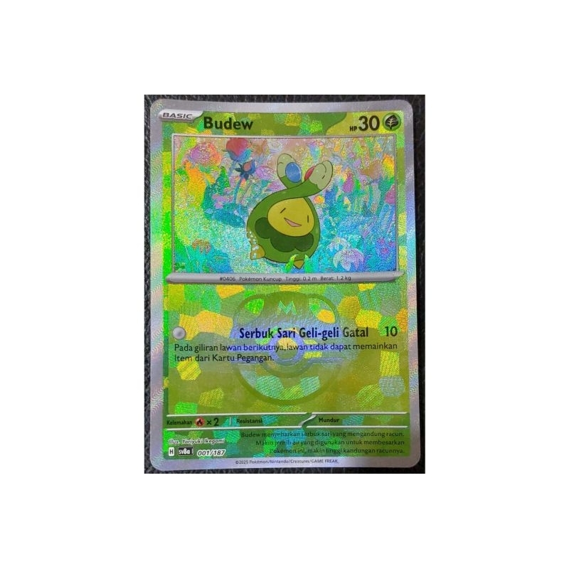 Kartu Pokemon TCG - Budew Master Ball (sv8a) 001/187