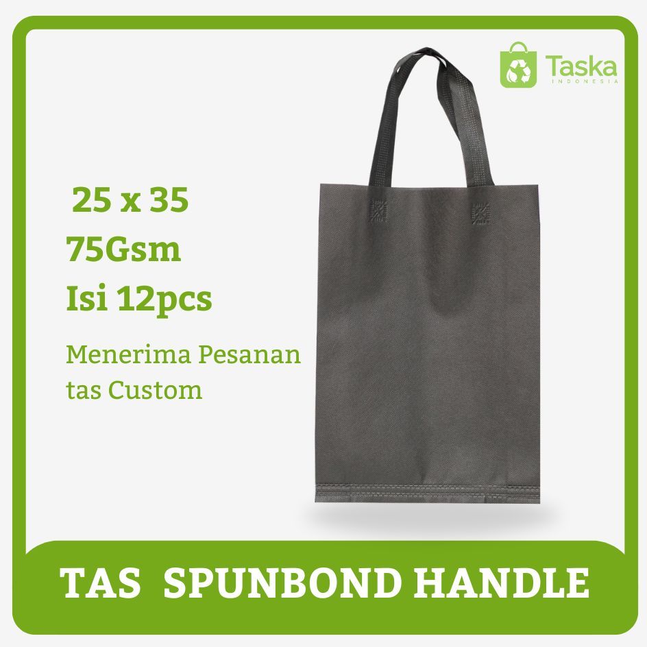 

Tas press spunbond tali 25 x 35 ( warna hitam ) Rp.1.600/pcs