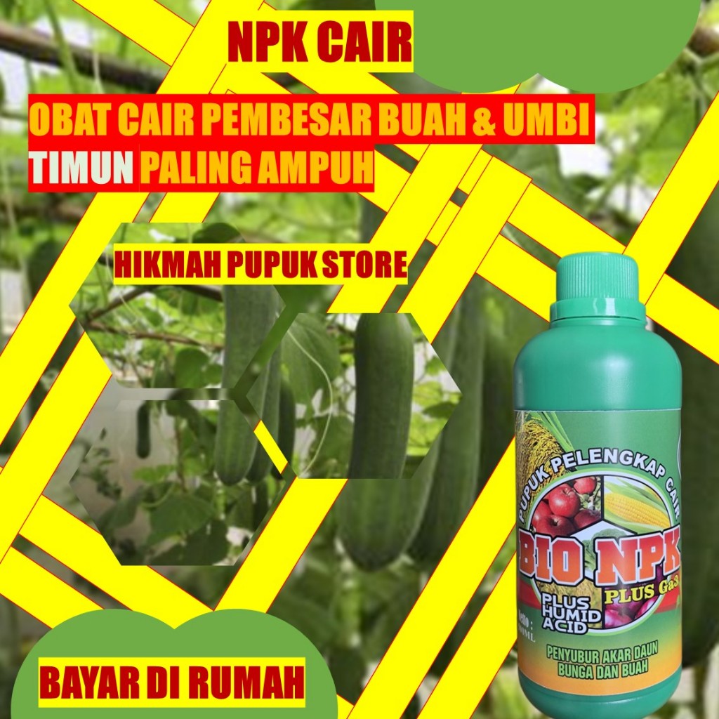 COD Pupuk Pembesar Timun NPK CAIR GAZA - Pembesar Buah Timun, Pupuk Pembesar Umbi dan Buah Timun Ter