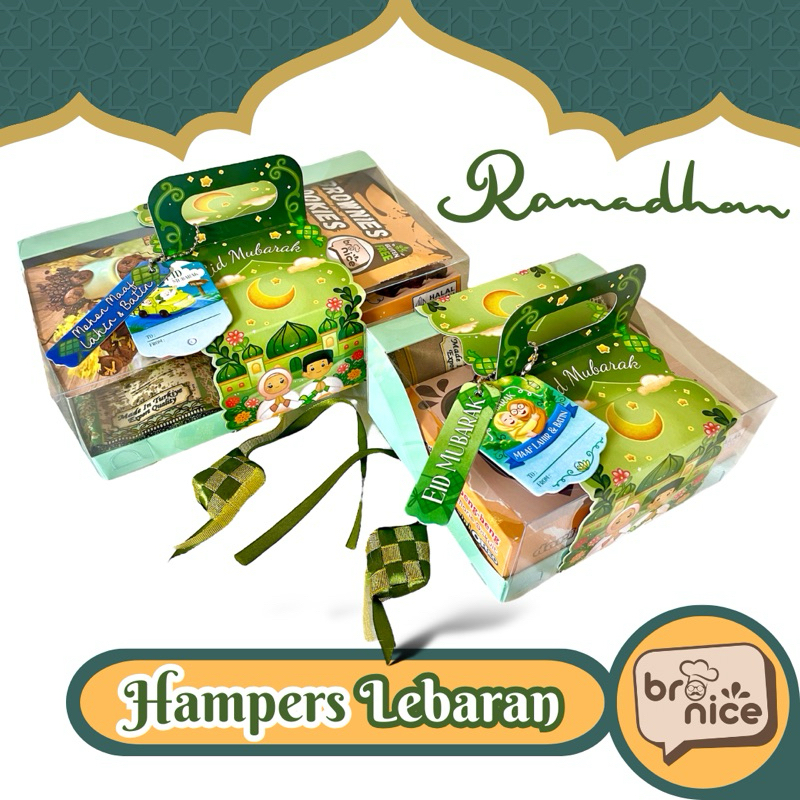 

Hampers Ramadhan Lebaran Idul Fitri, Premium Brownies & Cookies w/ Gluten Free + Sajadah Turkey
