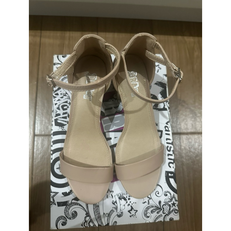 Preloved Brash Chunky Heels in Nude sz6/36.5