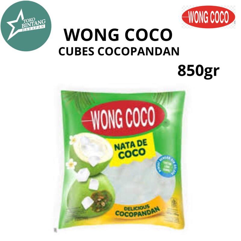 

Wong Coco Cubes 850gr Cocopandan/ Nata de coco