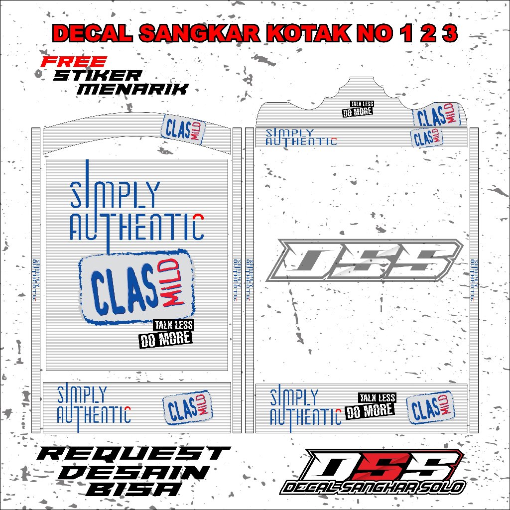 DECAL SANGKAR BURUNG KOTAK MOTIF CLASS MILD NO 1 2 3
