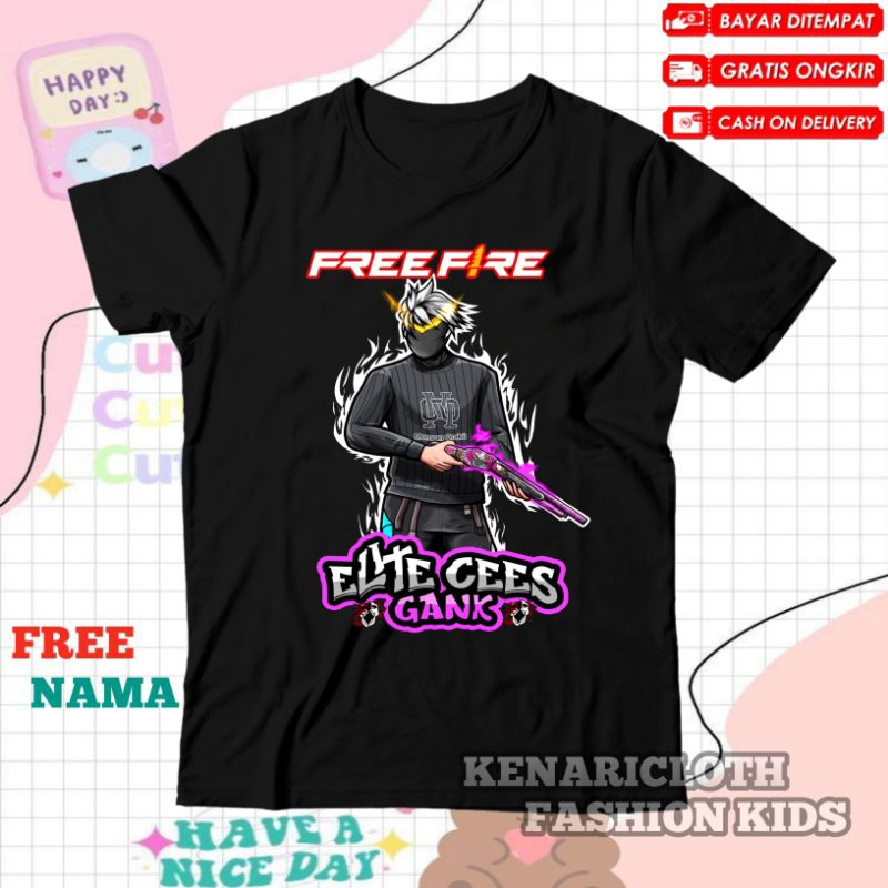 (BISA COD) KAOS ANAK BAJU ANAK ATASAN LAKI-LAKI KARAKTE FF FREE FIRE SG 2JT / TSHIRT KAOS ANAK FF FR