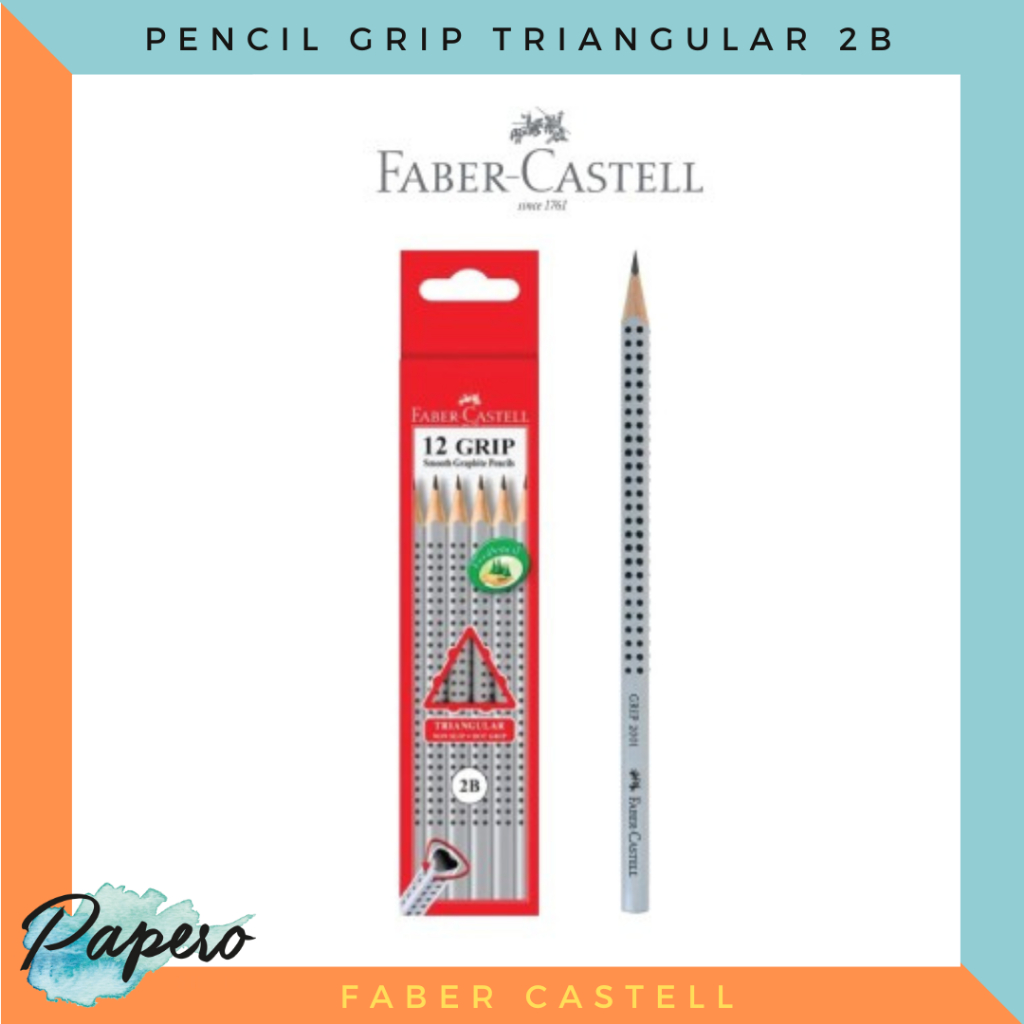 

Faber Castell Pencil Grip Triangular 2B Pensil Bentuk Segitiga