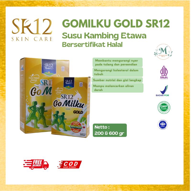 

Susu kambing Etawa/ SR12 Gomilku gold/ menghilangkan pegal dan kesemutan/ tinggi kalsium/ bagus untuk tulang/halal dan bpom