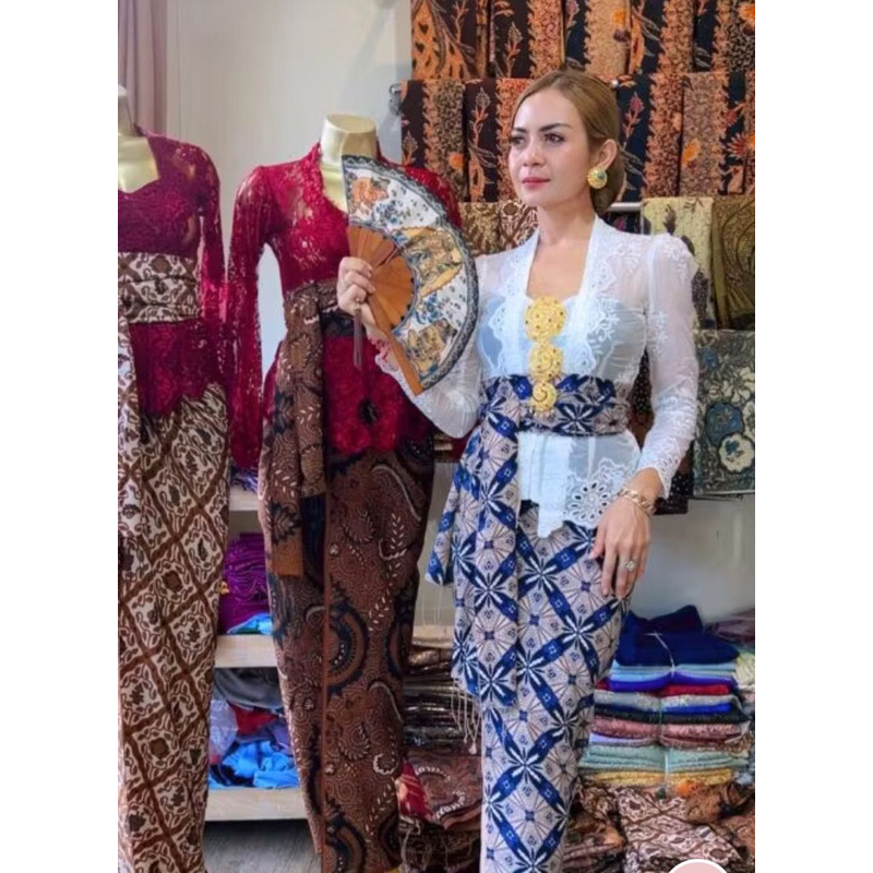 Baju kebaya jadi Embro metalic // kebaya bali sifon metalic ambro