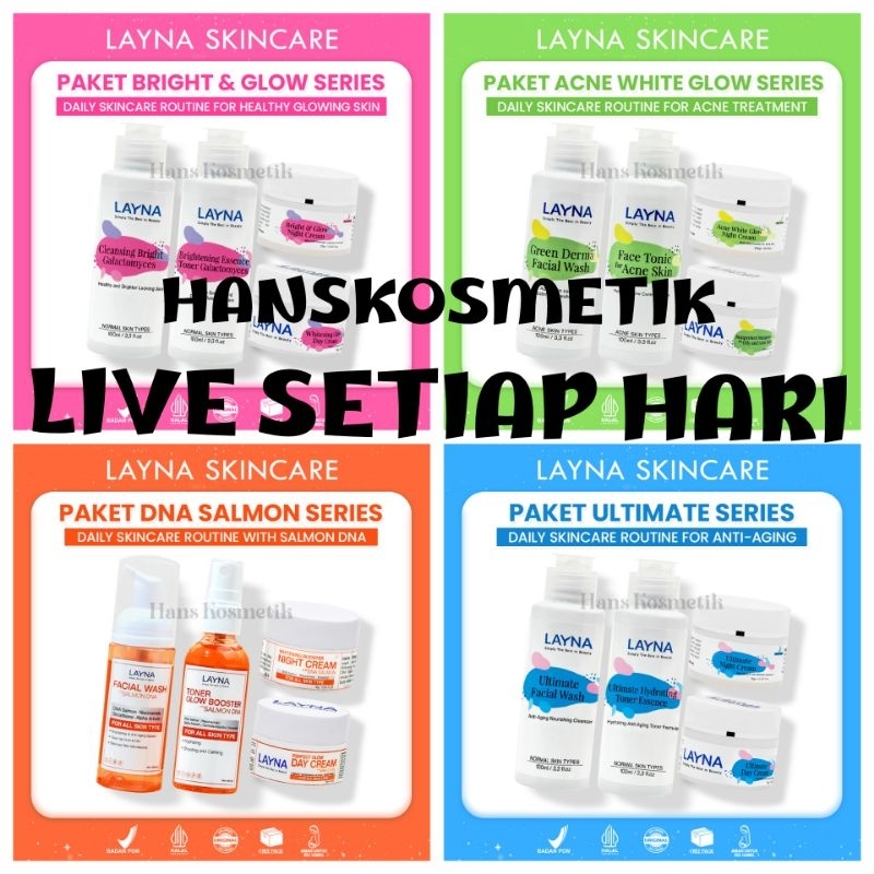 (BANYAK HADIAH GRATIS) TERLARIS ! LAYNA SKINCARE BPOM ORIGINAL 100% | LAYNA SKINCARE OFFICIAL | LAYN