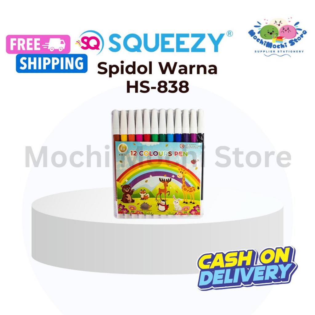 

Spidol Warna HS-838 | Spidol 12 Warna | Color Pen | Marker Berwarna | Spdiol Warna Murah