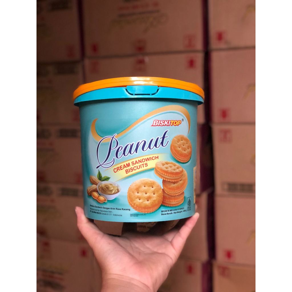 

HAMPERS LEBARAN BISKITOP BISCUIT PEANUT 400gr / BISKUIT /JAJAN