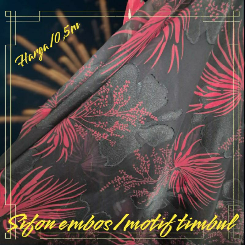 KAIN SIFON URAGIRI MOTIF BUNGA - KAIN SIFON RUBIAH MOTIF KEMBANG - KAIN SIFON MOTIF BUNGA HARGA/0,5M