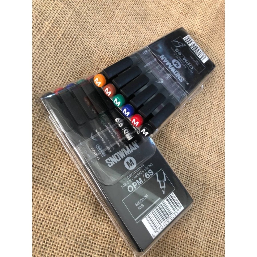 

Spidol Snowman Permanen OHP / OPM 6 Warna / SET - HEMAT
