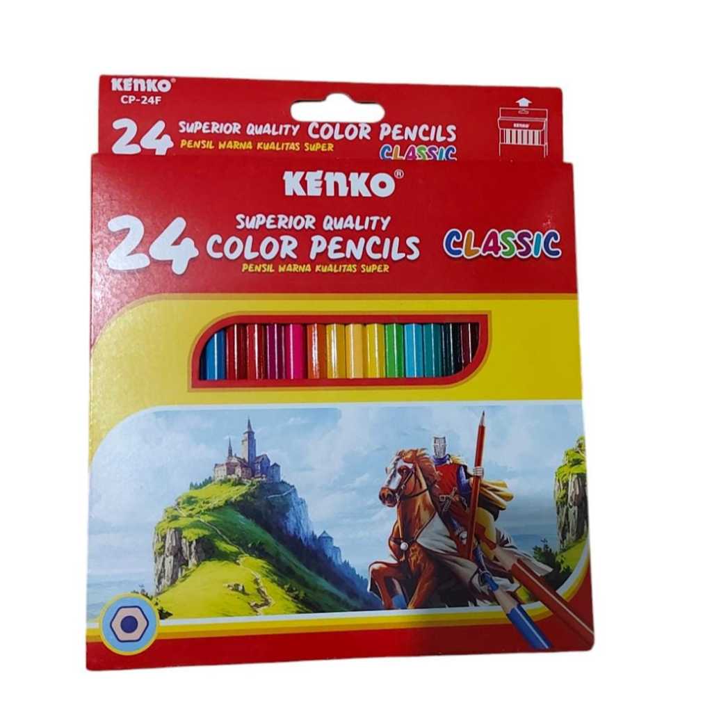

KENKO 24 COLOR PENCILS CLASSIC CP-24F HARGA PER SET ISI 24PCS
