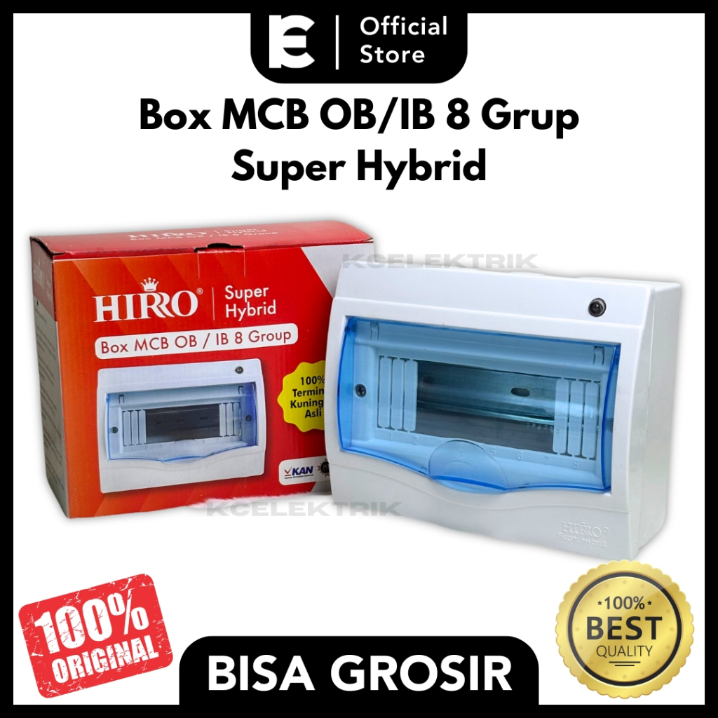 Box MCB Super Hybrid 8 Grup OB/IB | Kotak Panel Listrik Inbow Outbow Tanam Tempel Keamanan Instalasi