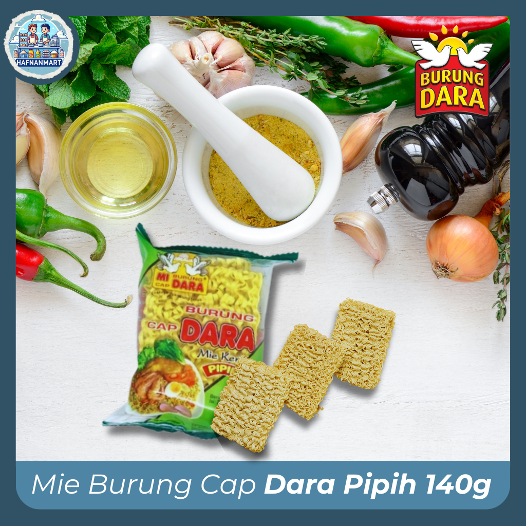 

Mie Burung Cap Dara Mie Kering Pipih 140g