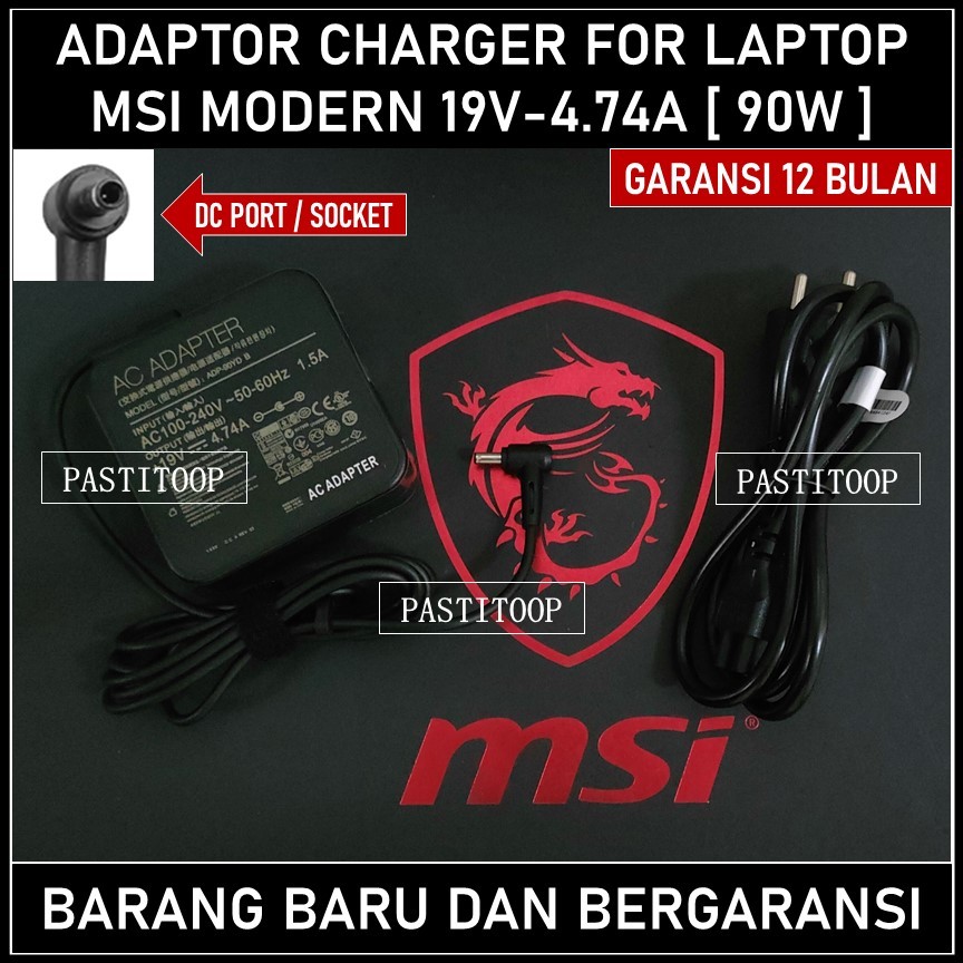 Charger Adaptor MSI Modern 14 B11SB-222ID MS-14D2 19V 4.74A 90W ORI