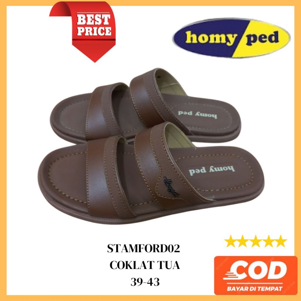 HOMYPED SANDAL PRIA TERBARU Sandal Slide Kokop Kasual Pria 100% ORI STAMFORD02