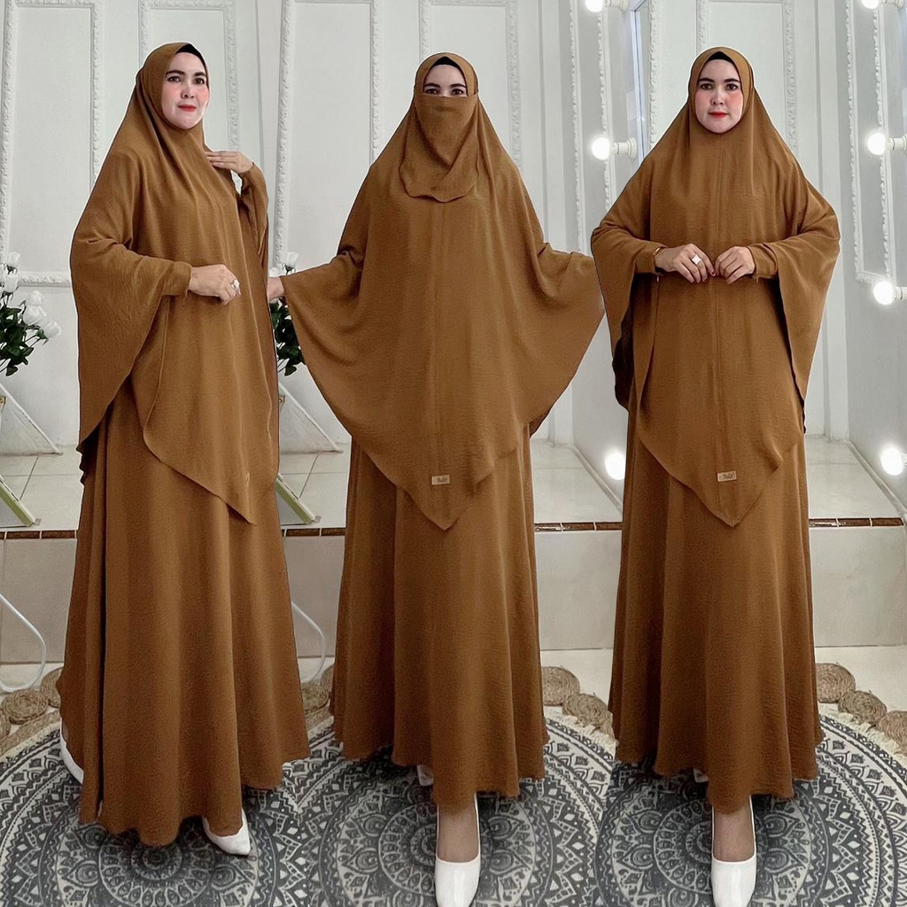 BISA COD TERBARU Set Gamis Syari Kode JENARIA Bahan Kringkel Premium By Ory AjeZas Collection