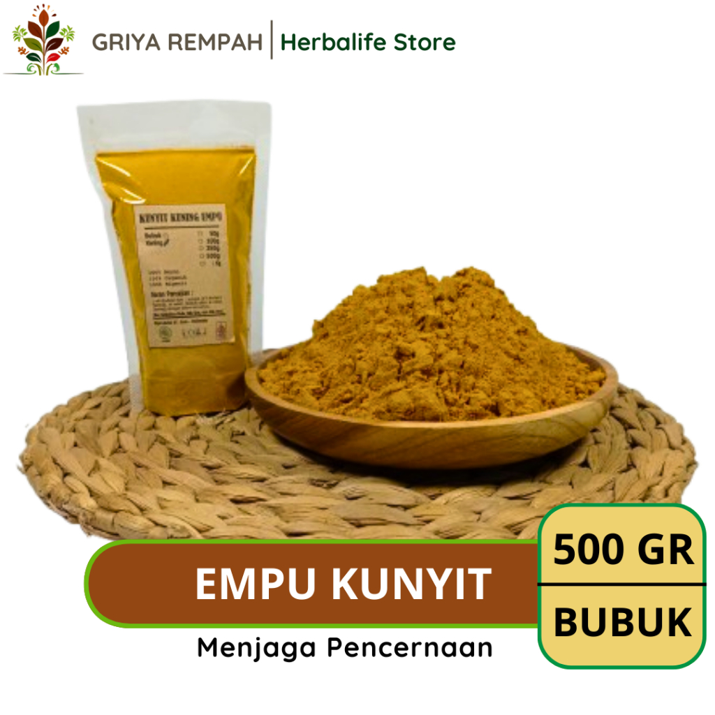 

EMPU KUNYIT KUNING BUBUK 500 GRAM Biang Rempah Herbal Simplisia Alami untuk Ramuan Kering Jamu Tradisional & Kesehatan Curcuma longa