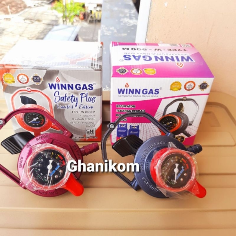 Regulator Gas Winn Gas W 800 M - w 900 M Double lock - Regulator Lpg W800m safety plus Original
