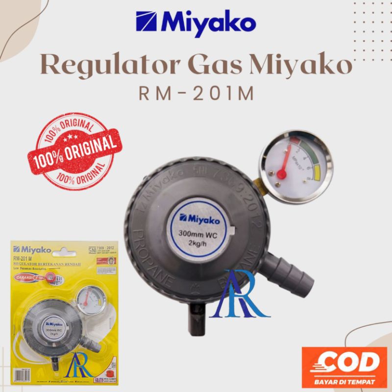 Regulator Gas Miyako Meter Murah/ MIYAKO REGULATOR GAS RM-201M/MIYAKO GAS REGULATOR METER RM-201 M/ 