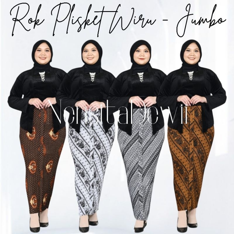 Rok Plisket Wiru - Jumbo, Motif Sogan & Modern