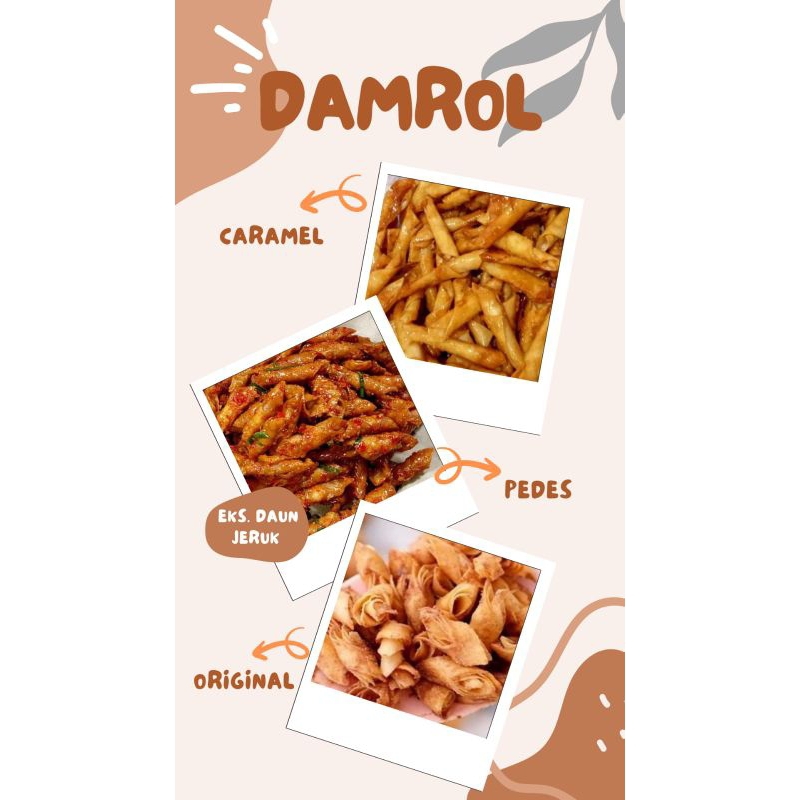 

damrol cemilan ringan yang enak dan terjangkau 100g/250g/500g