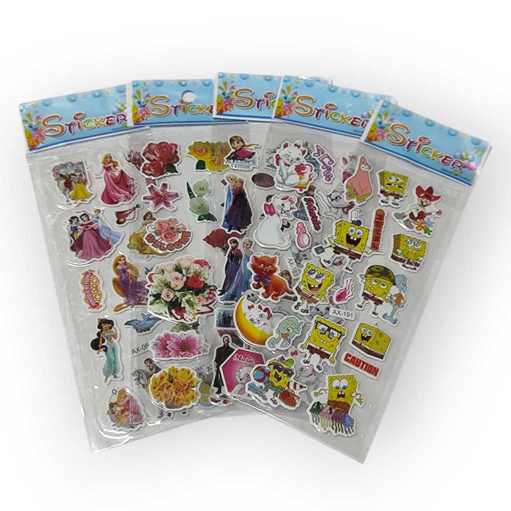 

STIKER 3D / STIKER TIMBUL UKURAN SEDANG KARAKTER KARTUN