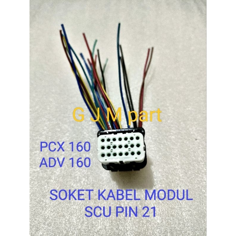 KABEL SOKET SMART CONTROL UNIT SOKET SCU PIN 21 HONDA PCX 160 VARIO 160 ORIGINAL ASLI
