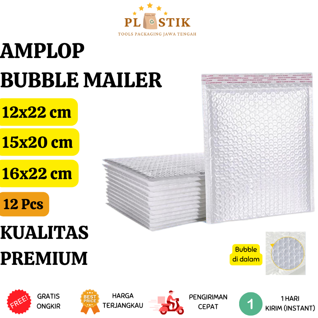 

[ISI 12] Bubble mailer / Amplop Bubble - Bubble Bag / Amplop Bubble Murah