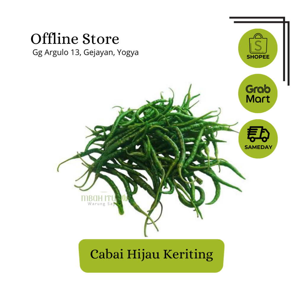 

Cabai Hijau Keriting - Warung Sayur Mbah Ituk Jogja