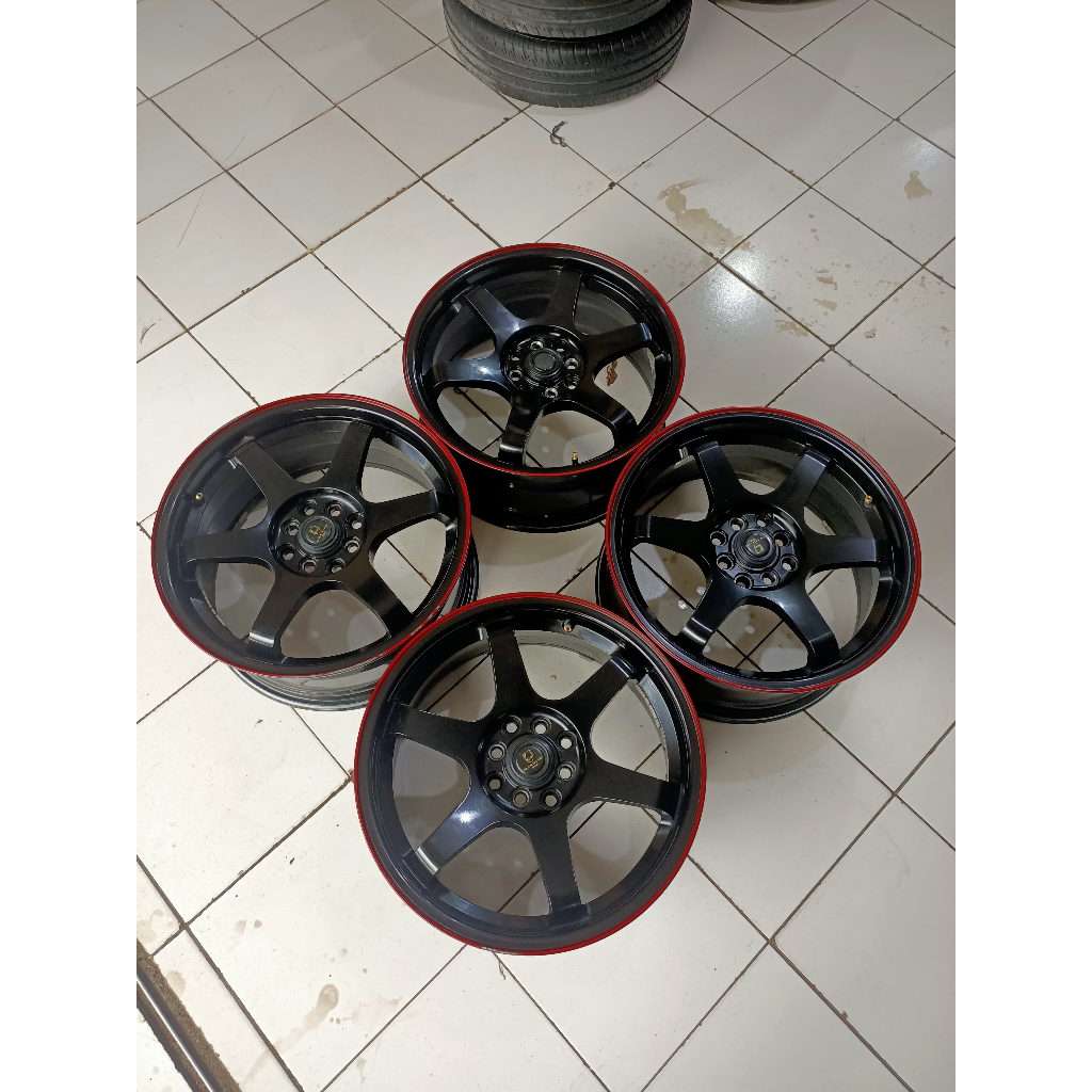 velg mobil bekas te37 r17x7,5 4x100-114,3 et 42 black