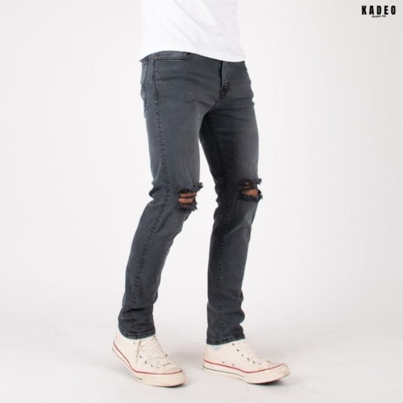 Celana jeans sobek lutut / Celana sobek Pria starboy
