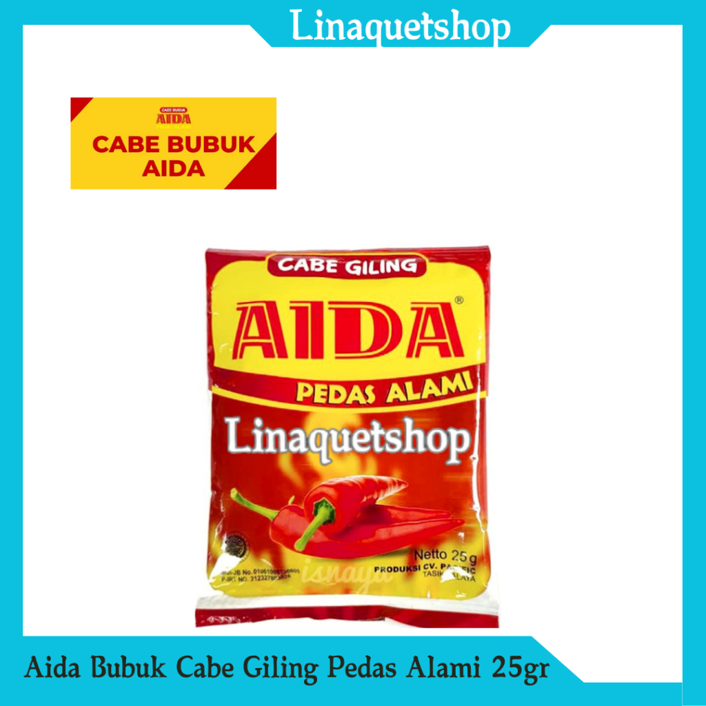 

AIDA Bubuk Cabe Giling Pedas Alami 25gr Sachet (1 Pcs)
