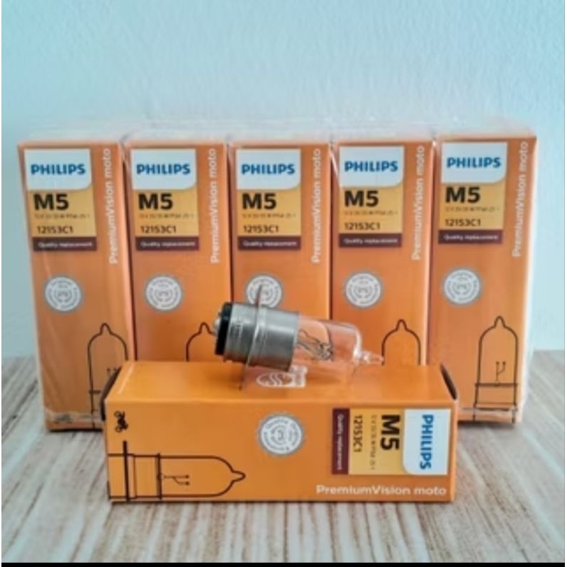 Lampu Halogen H6 - Bohlam motor Unifersal PHILIPS Standart  12 V - 35 WATT