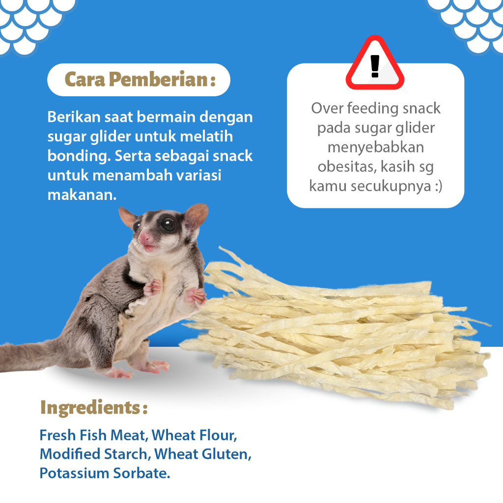 ADEWAP GLIDER Fish Snack Thailand Camilan Sugar Glider - 1KG