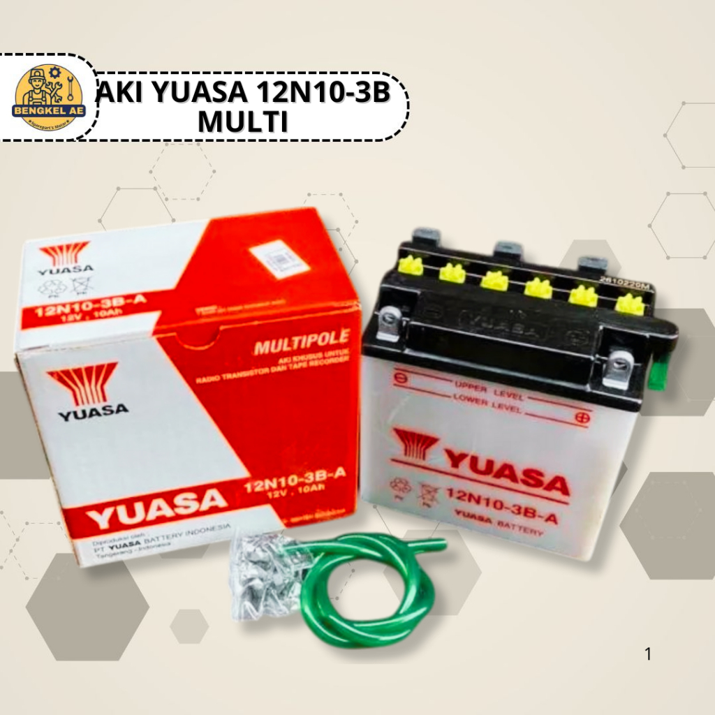 Aki Yuasa 12N10-3B Multi || Aki Basah Yuasa 12N10 12V 10AH Multi