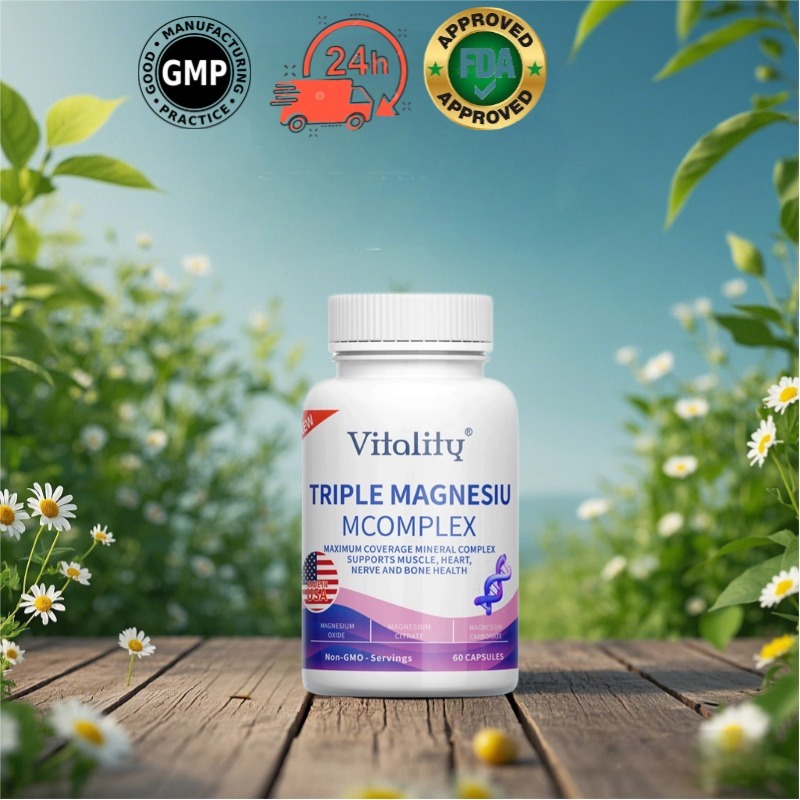 Triple Magnesium Complex,Magnesium Oksida, Magnesium Karbonat, Magnesium Sitrat Untuk Mendukung Otot