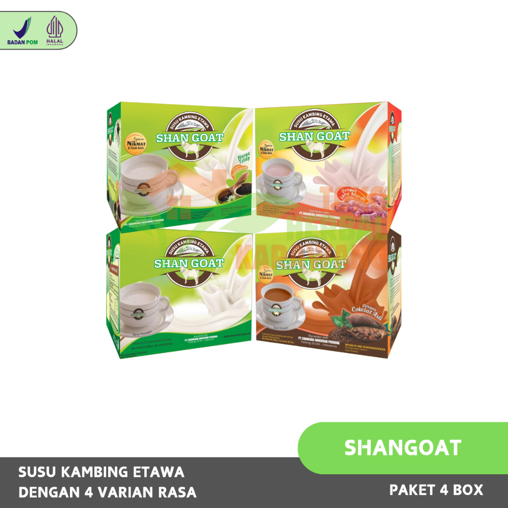 

PAKET 4 BOX SHAN GOAT / Shangoat - Susu Kambing Etawa