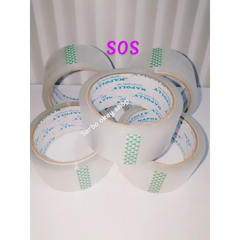 

SOS lakban bening napolly ukuran 45mm*90yard