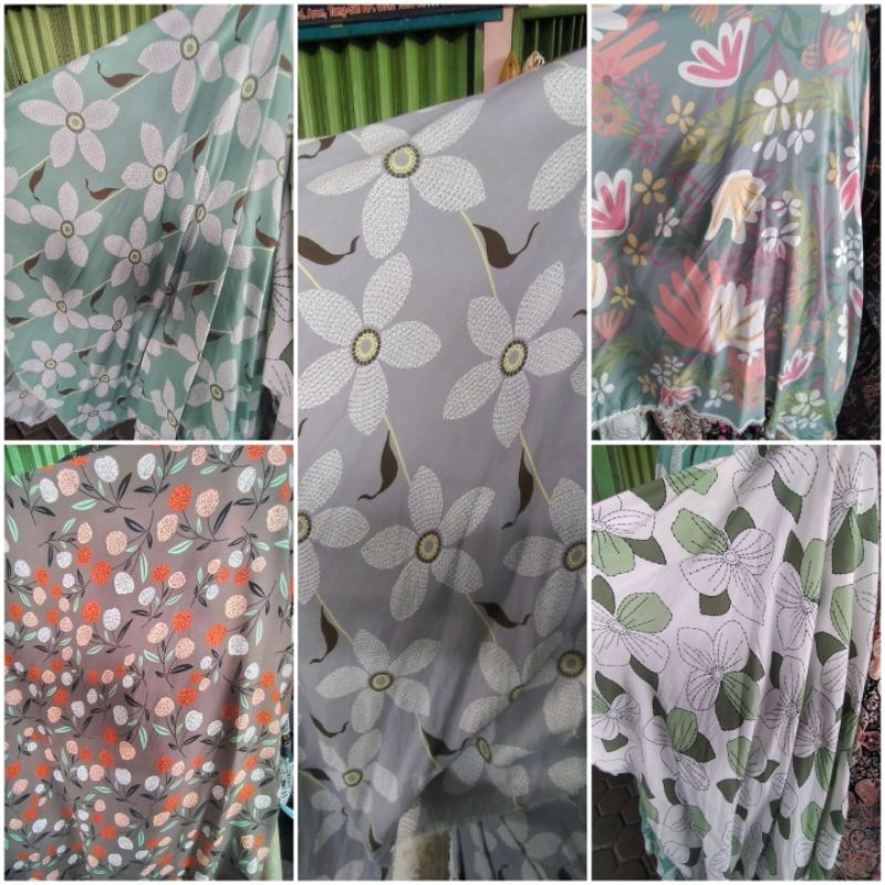 kain rayon motif viscose premium ,bahan kain rayon motif bunga viscose premium