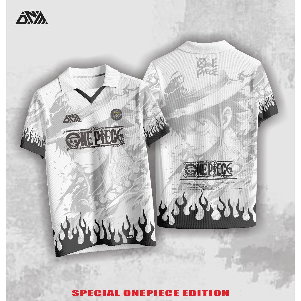 Jersey OnePiece Retro Full Printing Anime Bahan Tebal Adem Kaos Tshirt Retro One piece Fullprin