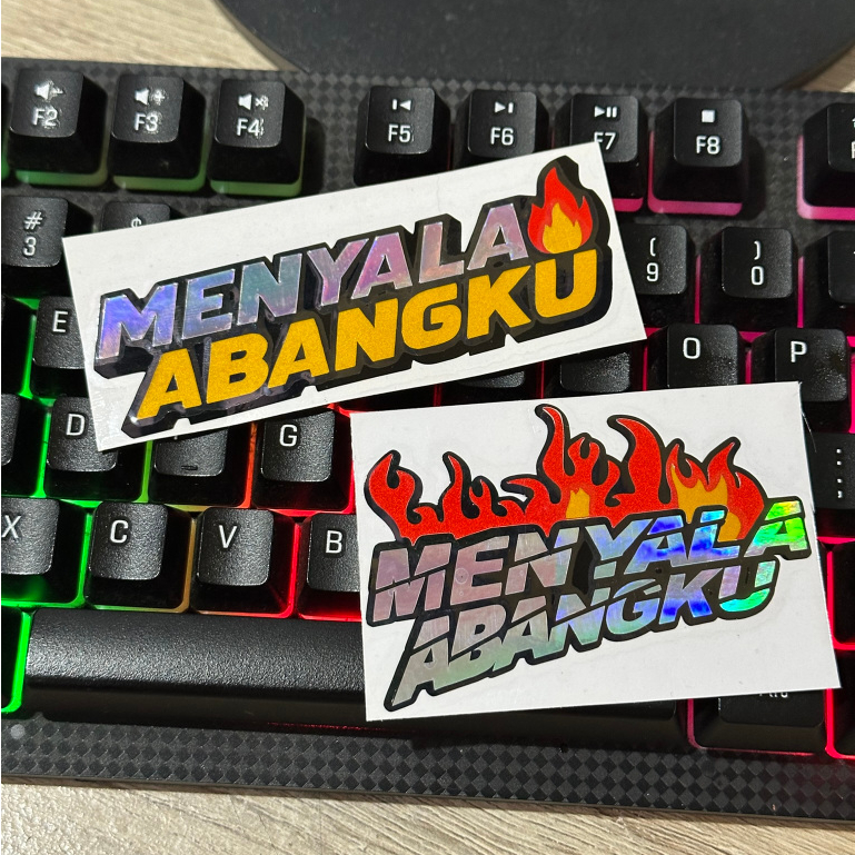 

Stiker MENYALA ABANGKU Sticker Print Cut Laminasi Glosy Tahan Air