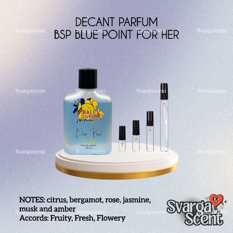 Decant Parfum Bali Surfer Blue Point For Her