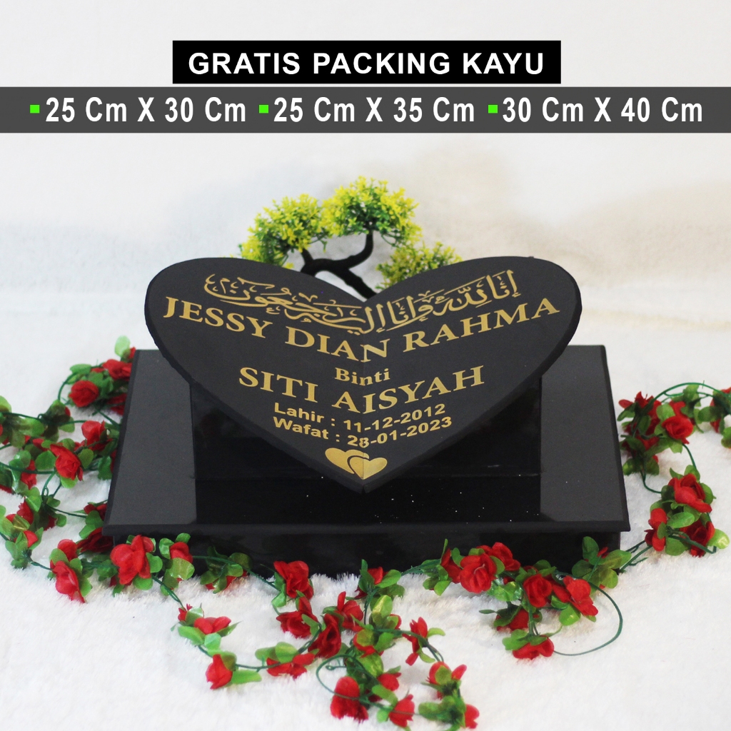 Batu Nisan Granit Makam Full Set Maesan Kuburan Kijing Love C18