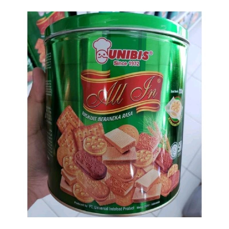 

UNIBIS kALENG ALL IN BISKUIT ANEKA RASA 235G