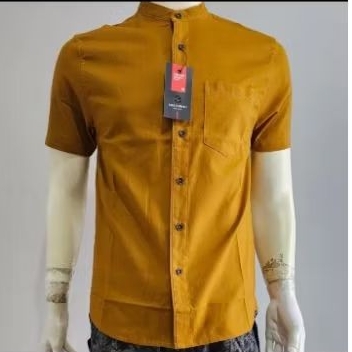 Kemeja Koko Pria Lengan pendek Katun Lee Conti Original Coklat