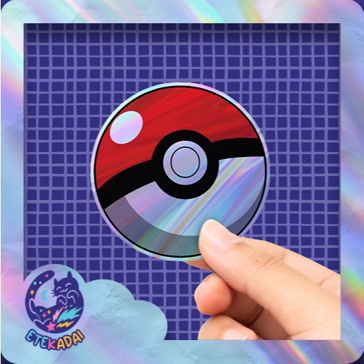 

Stiker Hologram Anime Game Pokemon Poke Ball V2